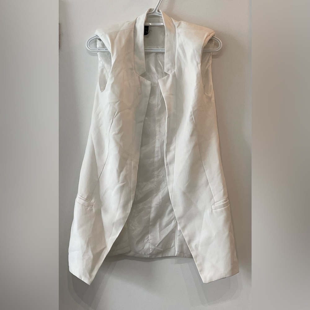 White Blazer Vest - size S